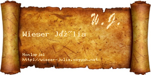 Wieser Júlia névjegykártya
